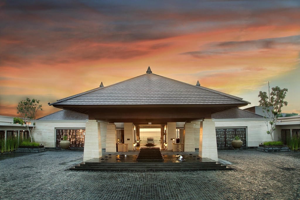 The entrance to the The Ritz-Carlton, Bali resort.
