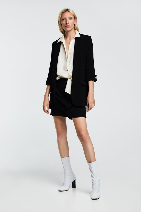 Zara Leather Heeled Ankle Boots