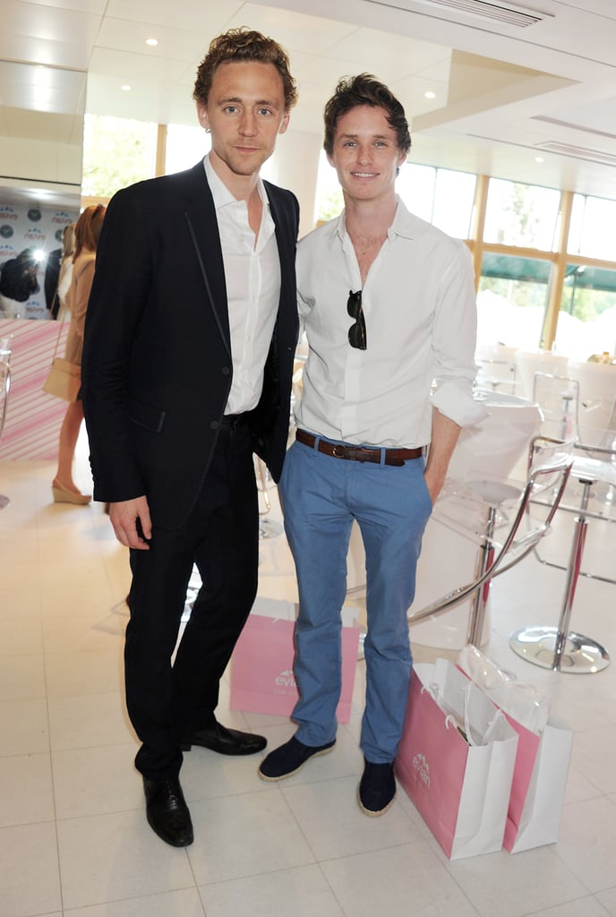 Tom Hiddleston and Eddie Redmayne looked dapper at a Wimbledon event in June 2012.