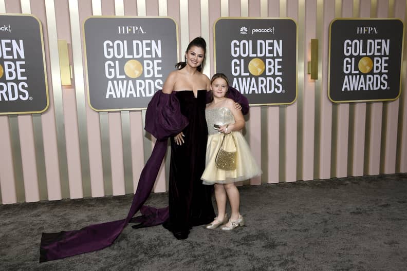 Selena Gomez, sister Gracie are too cute on the 2023 Golden Globes red  carpet - Good Morning America
