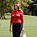 Melania Trump Wearing Beige Flats