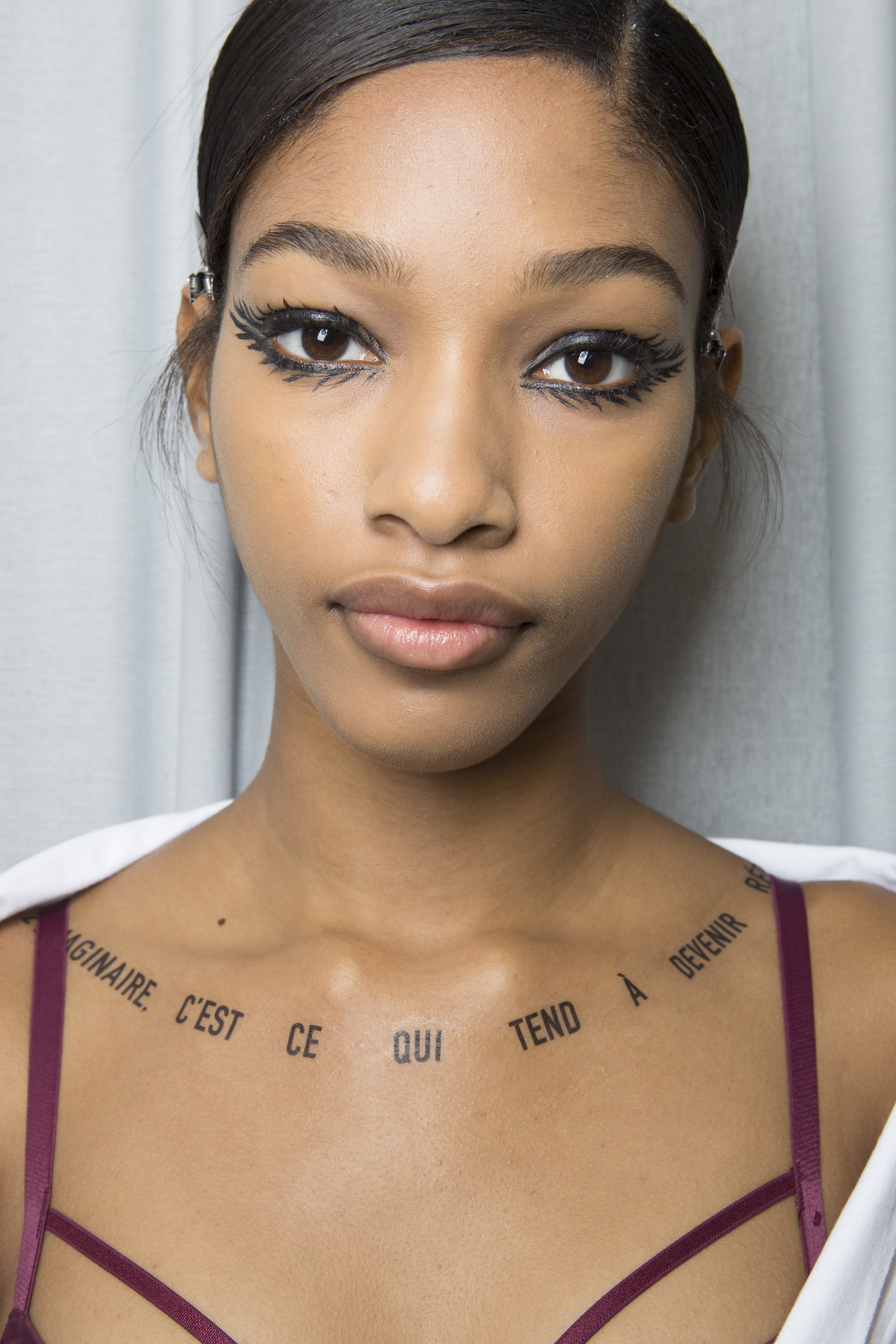 Dior's Spring 2018 Couture Collection Features Temporary Collarbone Tattoos