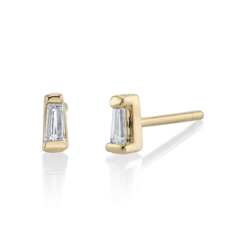 Sarah Chloe Classic Baguette Diamond Studs