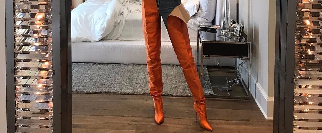 Kendall Jenner Topless in Waist-High 