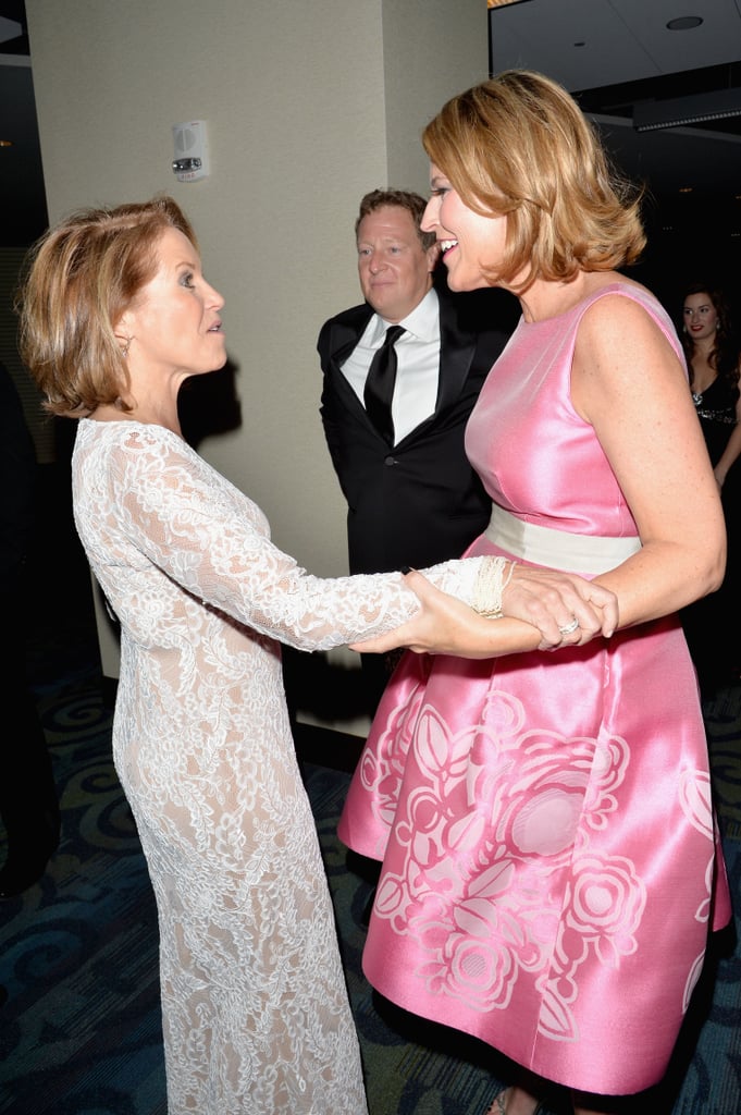 Katie Couric shared a moment with the woman who fills her former seat on Today, anchor Savannah Guthrie.