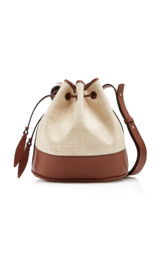 Hunting Season Large Straw and Leather Shoulder Bag