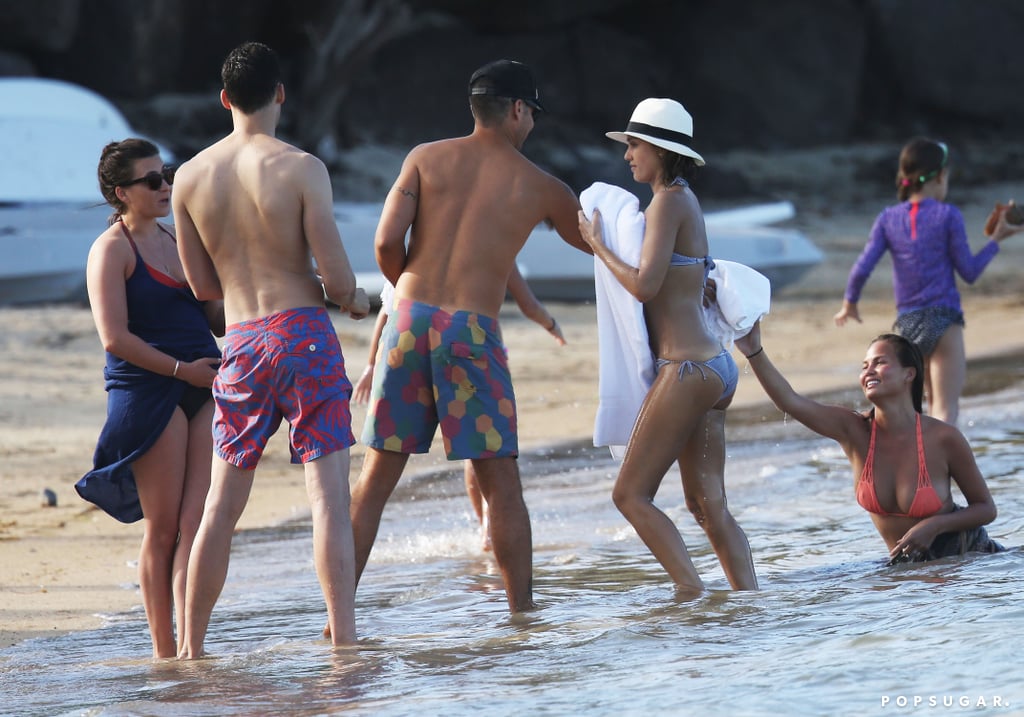 Chrissy Teigen and John Legend Beach Vacation Pictures