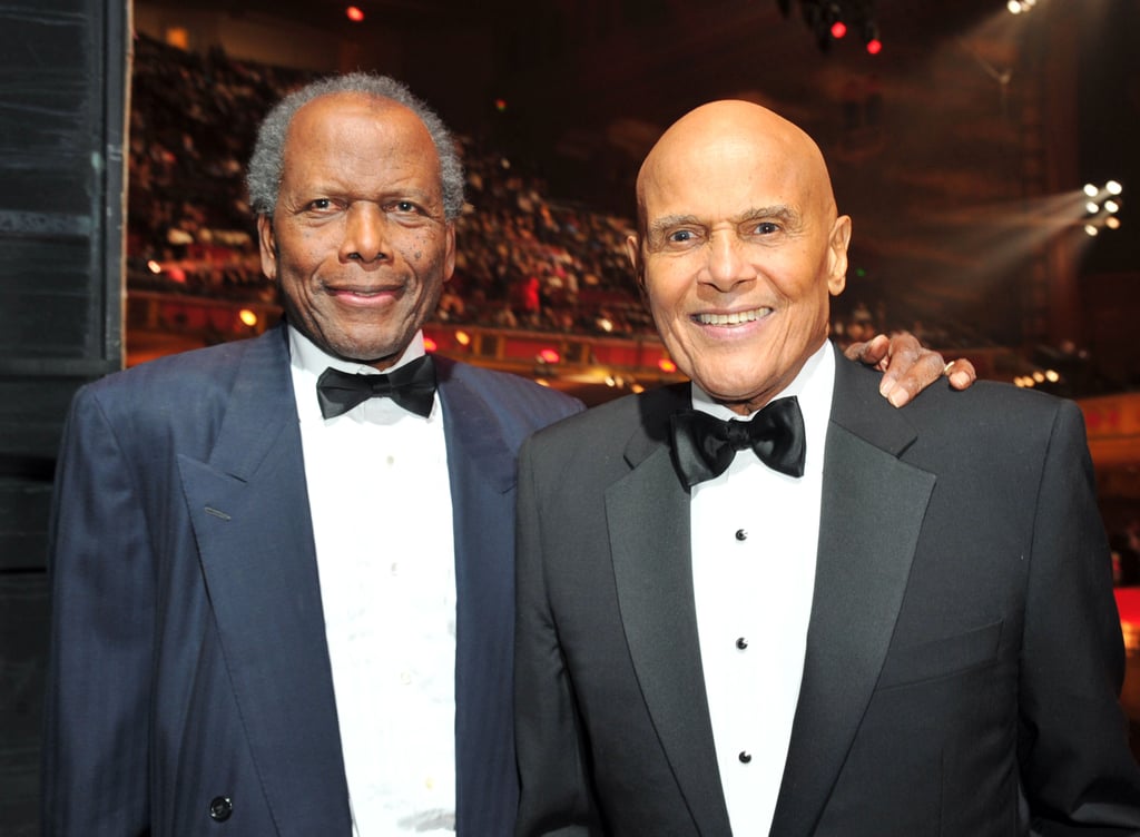 Belafonte and Poitier both attended the 2012 NAACP Image Awards in Los Angeles and posed for a photo together backstage.