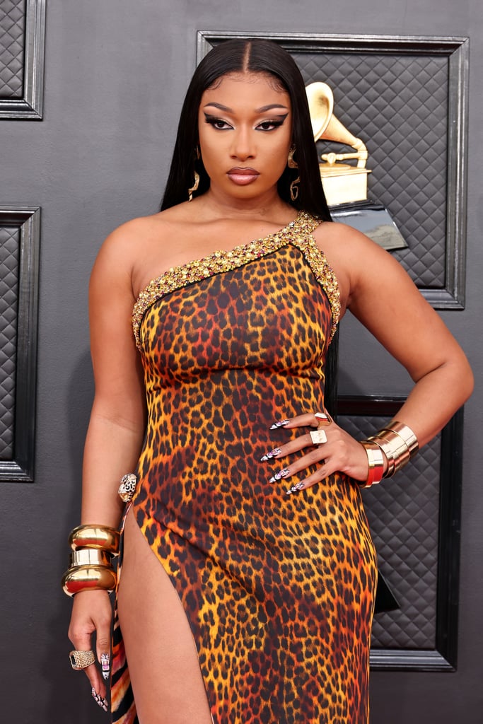 Megan Thee Stallion's Tiger-Mouth Nails at the Grammys 2022