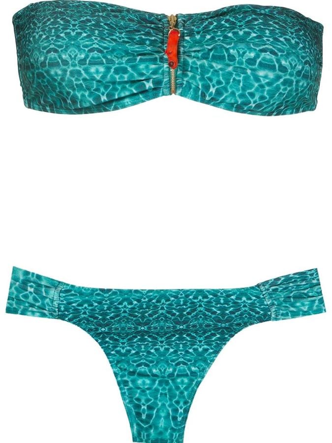 BRIGITTE printed bandeau bikini set ($101)