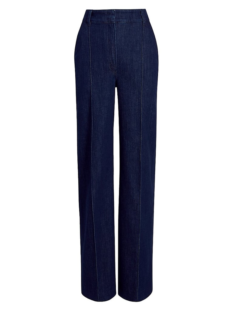 Another Tomorrow High-Waisted Denim Trousers