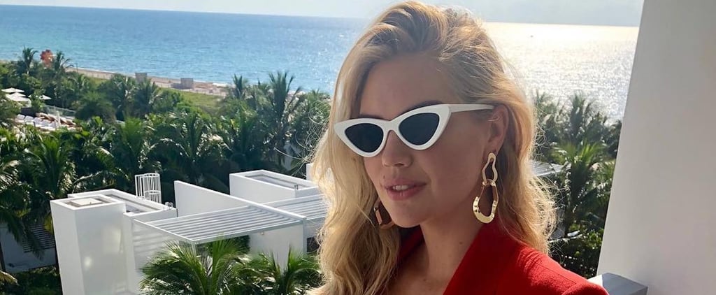 Kate Upton Red Suit Pregnancy 2018