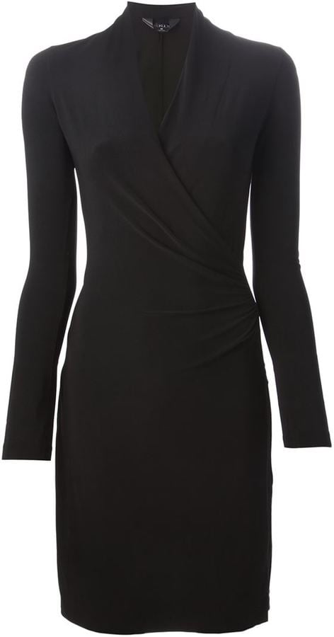 Norma Kamali Wrap-Style Fitted Dress ($131) | MM.LaFleur Black Wrap ...