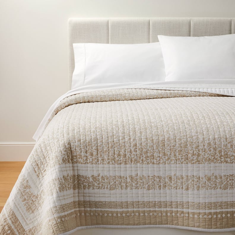 For the Bedroom: Threshold Designed With Studio McGee Decorative Border Cotton Slub Printed Quilt