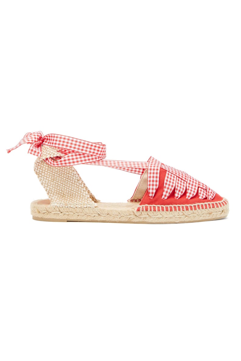 Castañer Jean Gingham-Lace Canvas Espadrilles