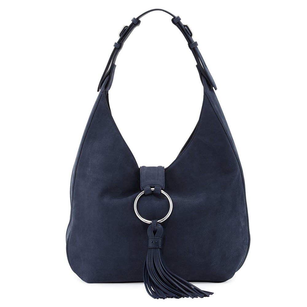 navy tassel bag