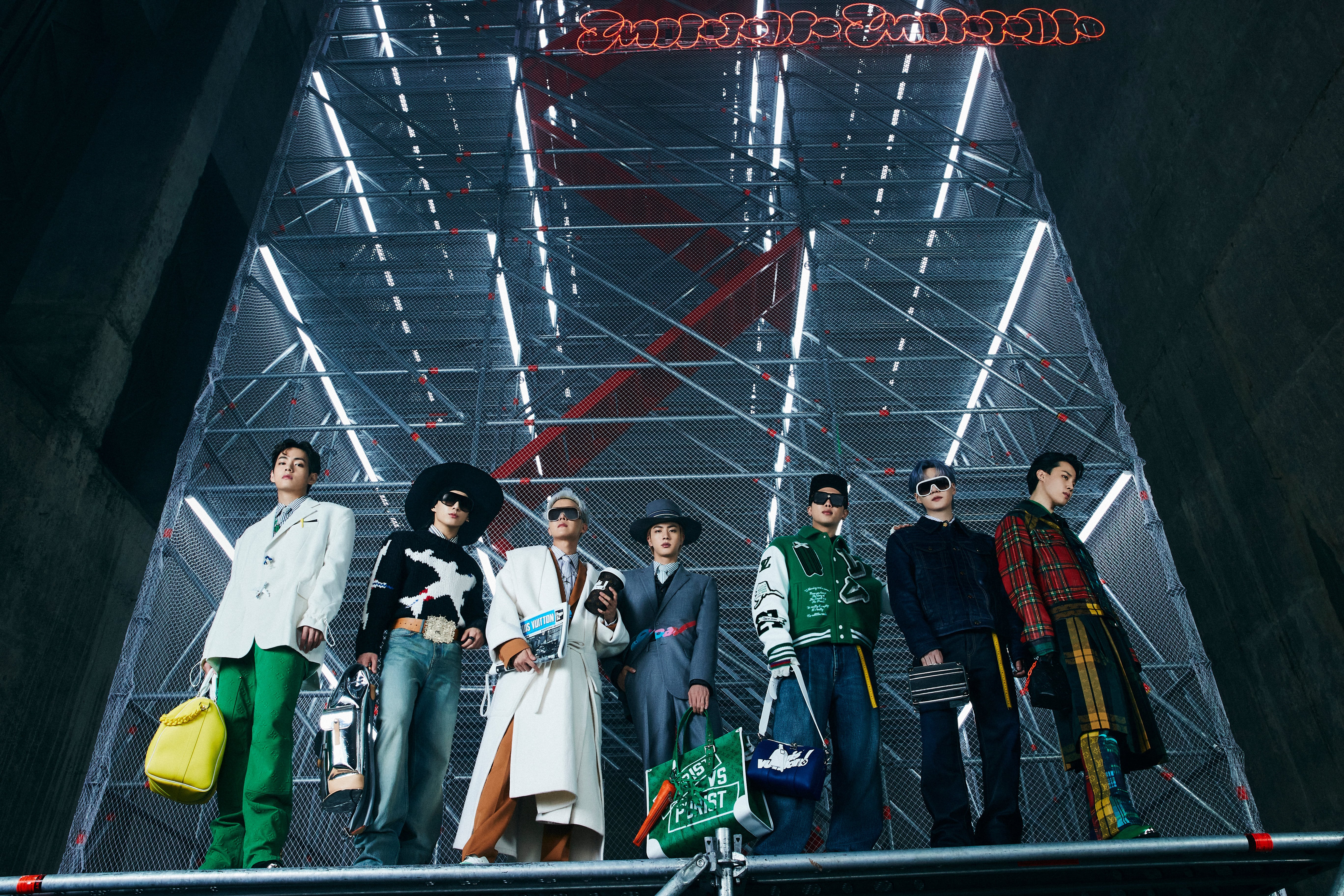 Korean music band BTS walks the ramp for Louis Vuitton men's fall