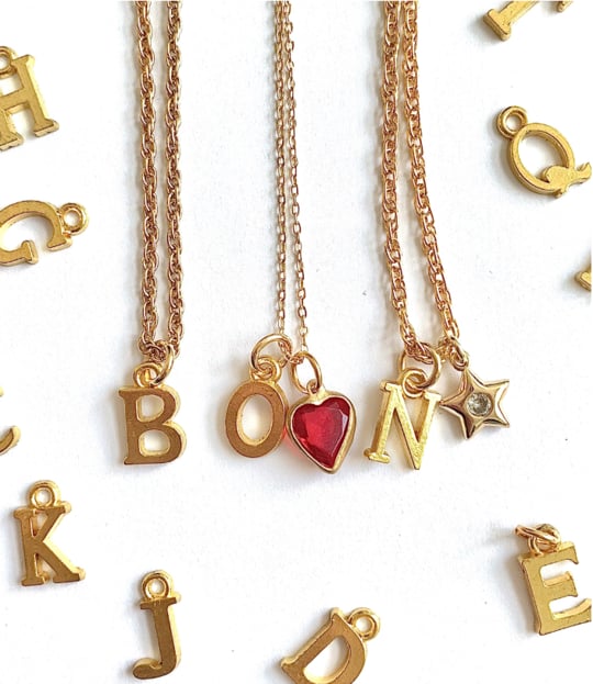 BonBonWhims Vintage Initial Necklace