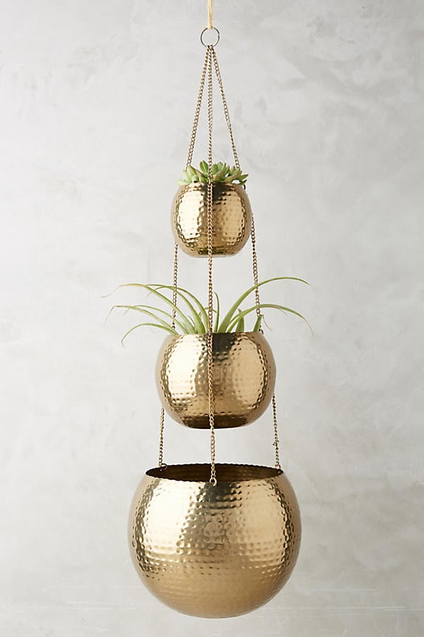 Anthropologie Hammered Trio Plant Hanger