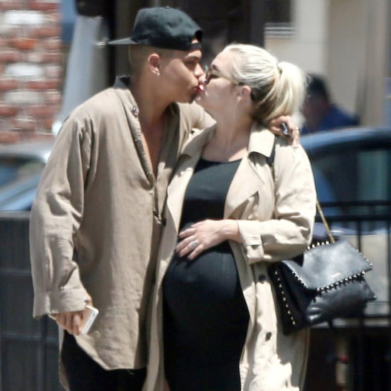 Pregnant Ashlee Simpson Kisses Evan Ross | Pictures