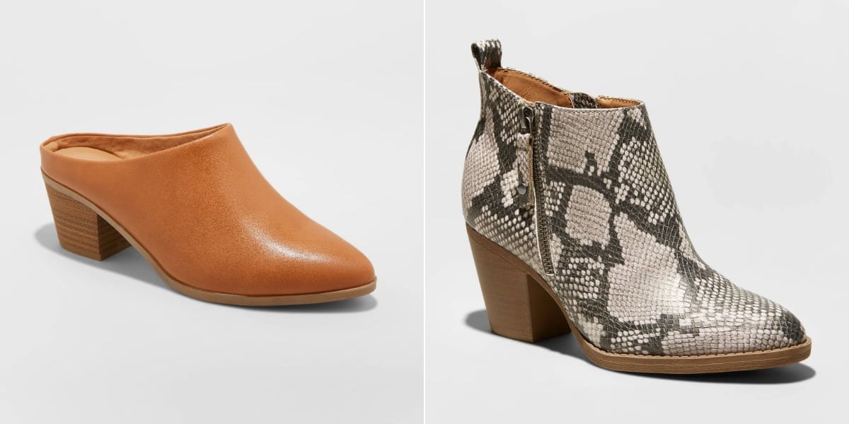 Women's crissy laser cut heeled ankle booties top
