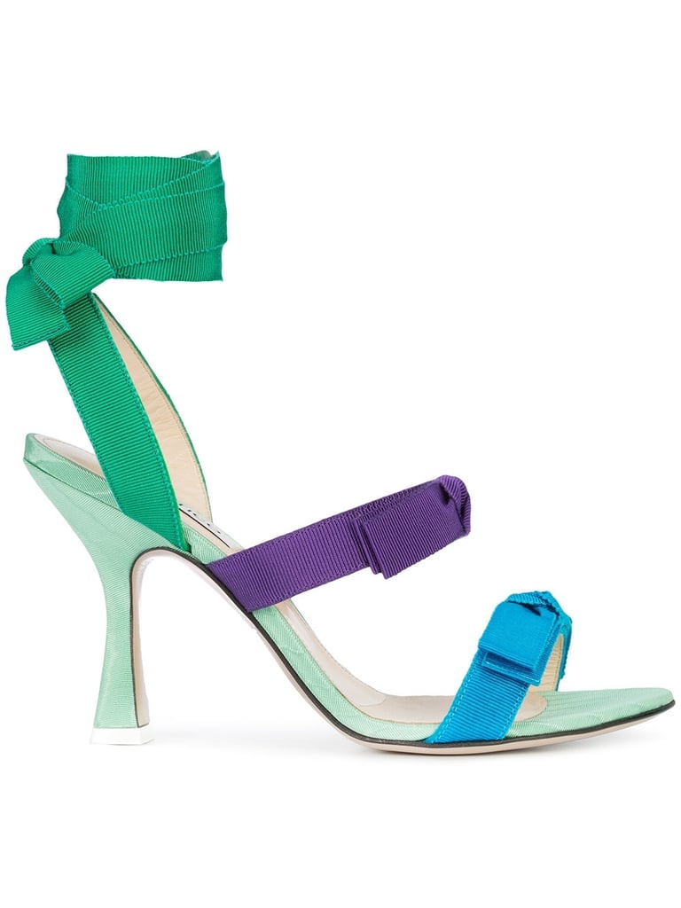 Attico Bow Strap Heel Sandals