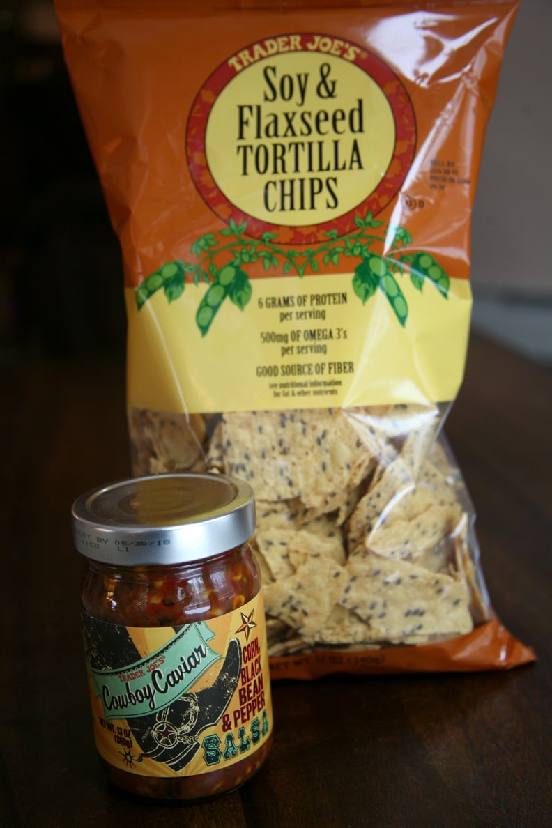 Soy & Flaxseed Tortilla Chips With Cowboy Caviar