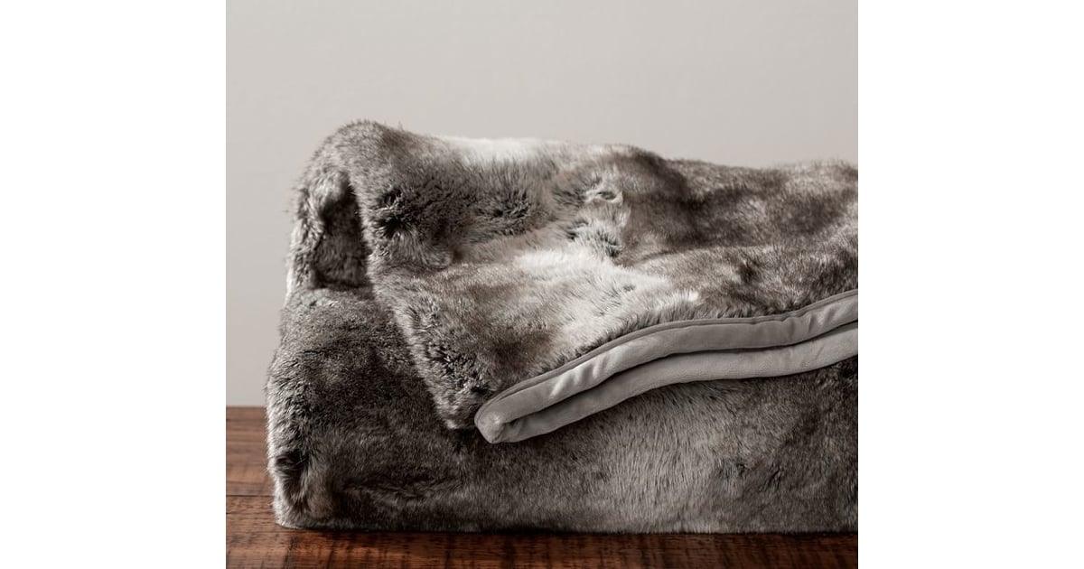 Pottery Barn Faux Fur Throw Throw Blankets POPSUGAR Home Photo 8