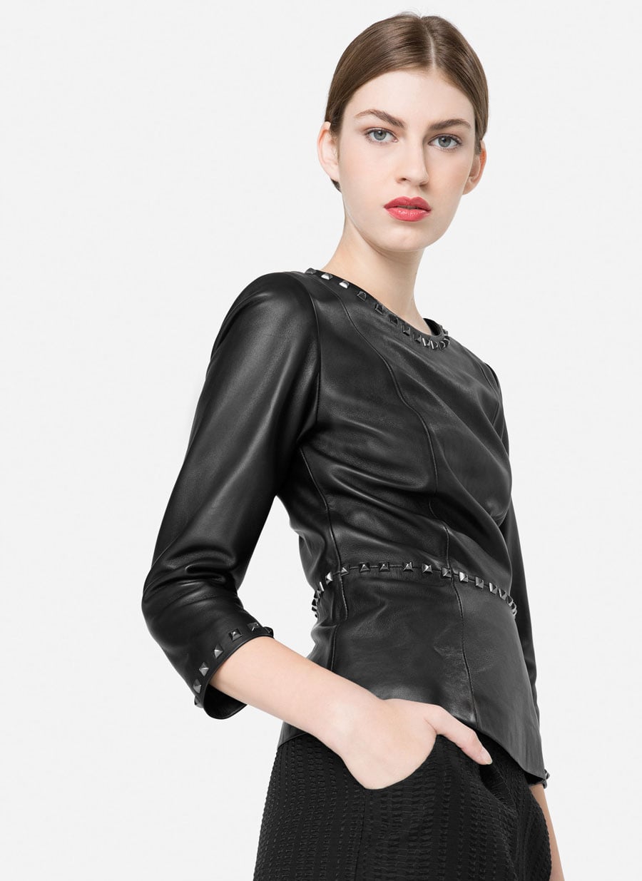 uterque leather dress
