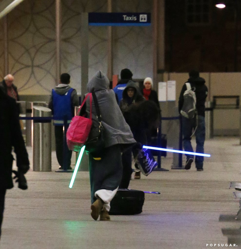 Cara Delevingne and Michelle Rodriguez With Lightsabers