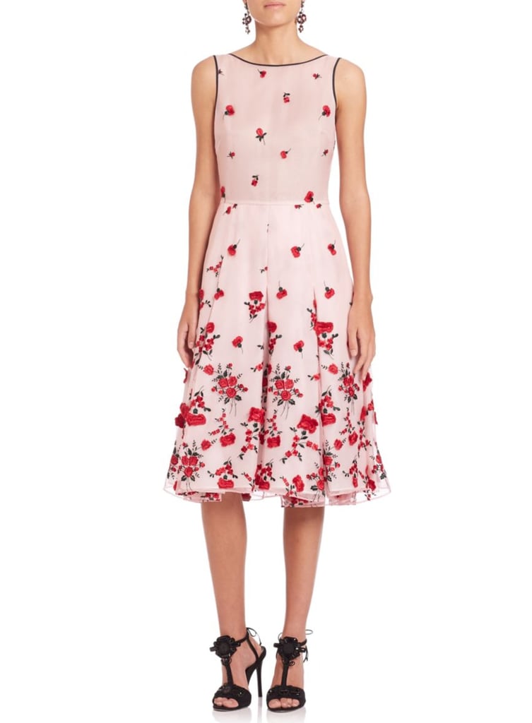 Oscar de la Renta Silk Floral Appliqué Dress ($5,690)