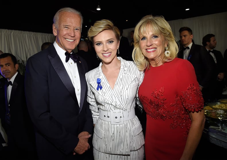 Joe Biden, Scarlett Johansson, and Jill Biden