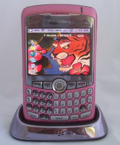 A Pink BlackBerry Curve