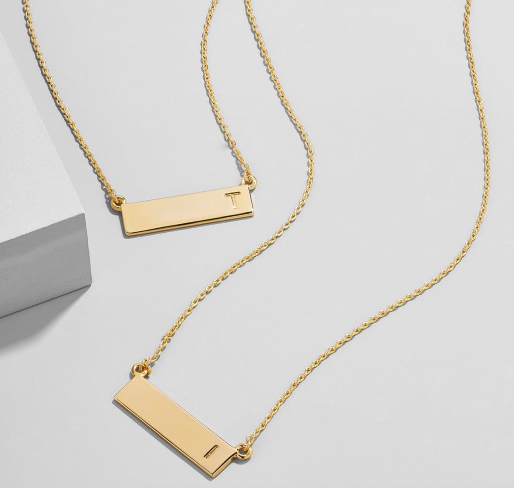 BaubleBar Initial Bar Pendant