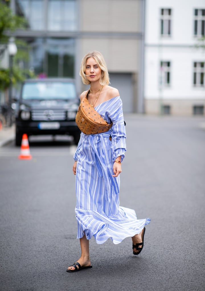 This striped tunic is as eye-catching as it is easy.