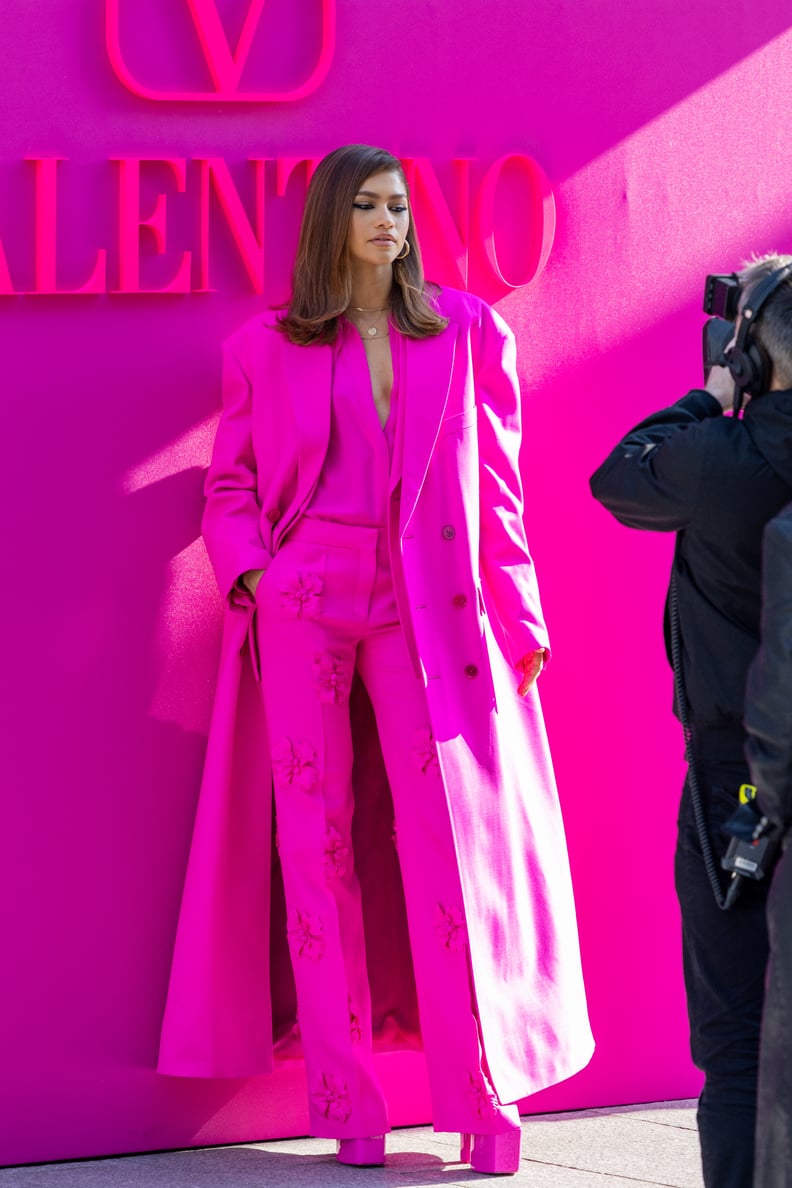 Zendaya Arriving at Valentino During Paris Fashion Week