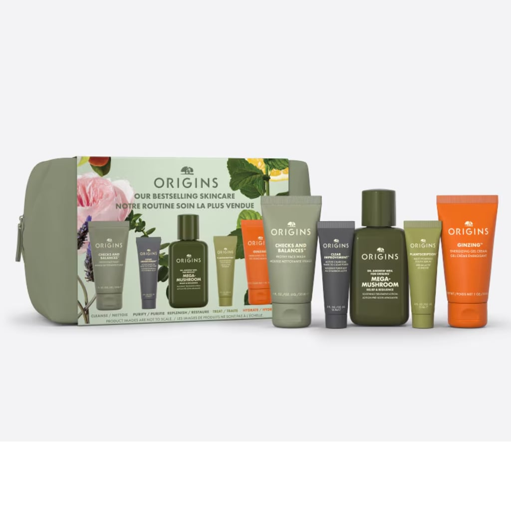 Origins Best-Sellers Discovery Set ($29)
This is the kind of gift that feels genuinely useful. Between the mini sizes, cosmetic case, and full routine inside — face wash, mask, treatment lotion, serum, and gel-cream — it's a win for both skin-care explorers and frequent travelers.