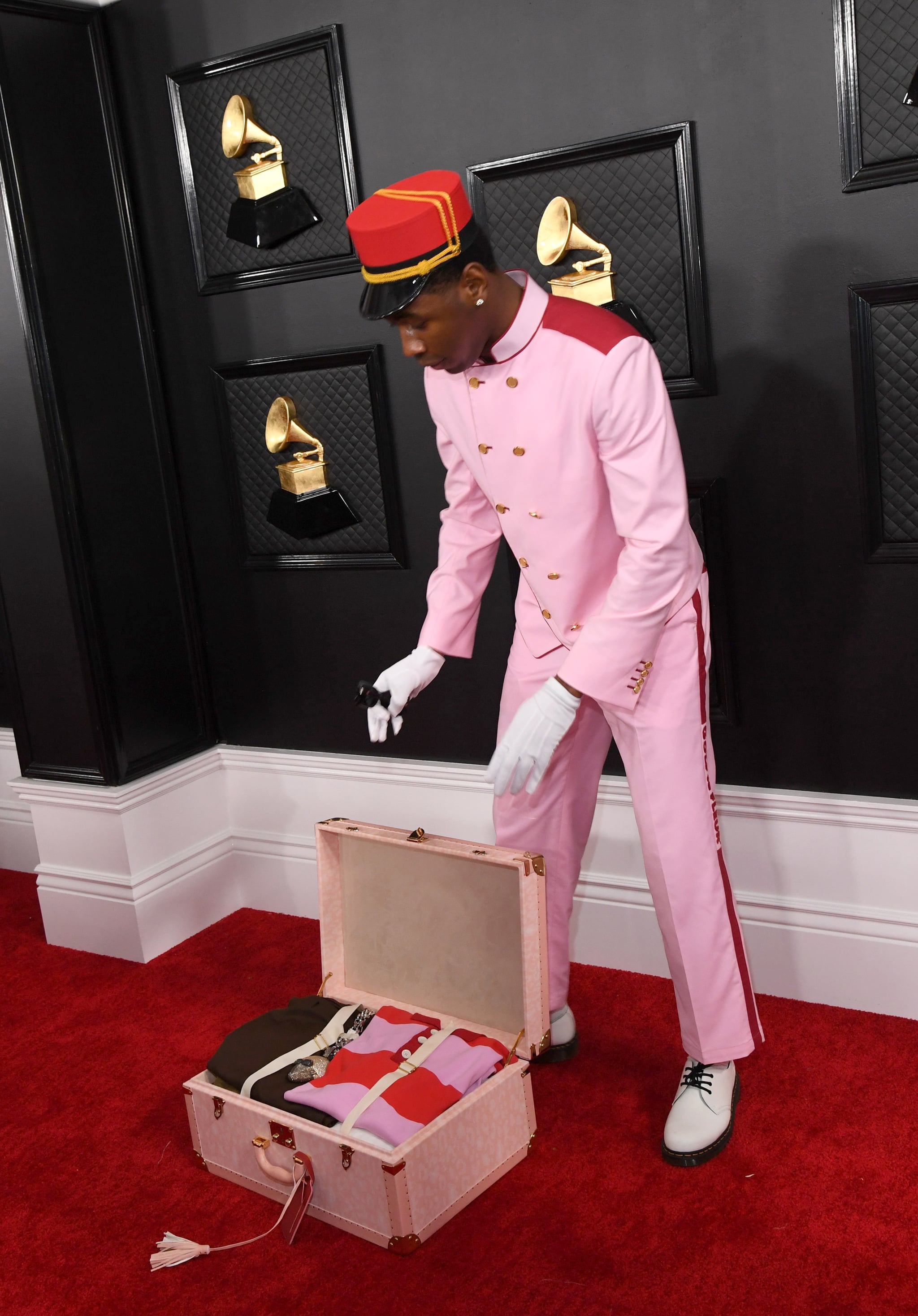 Tyler the Creator's Bellhop Outfit at the Grammys