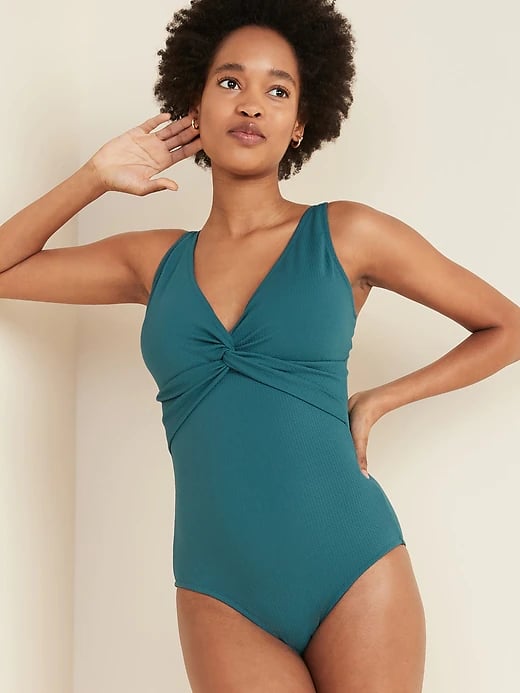 Old Navy Textured Twist-Front One-Piece Swimsuit