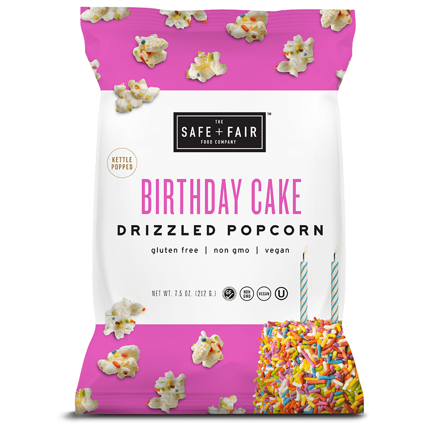 Birthday Cake Drizzled Popcorn — 7.5-Ounce Bag