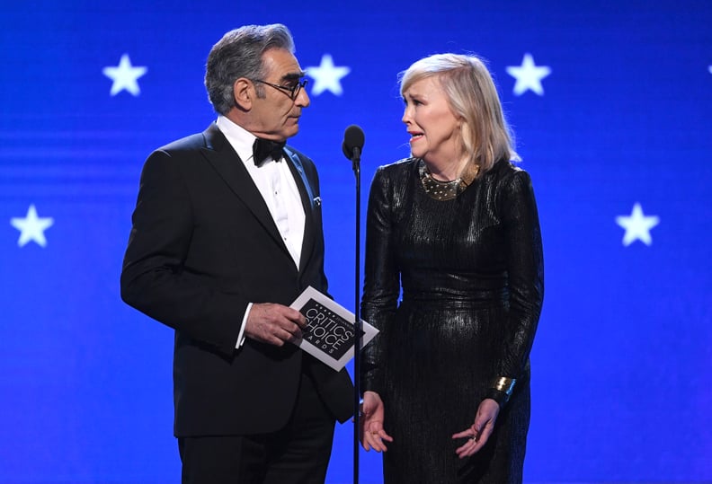 Eugene Levy and Catherine O'Hara at the 2020 Critics' Choice Awards