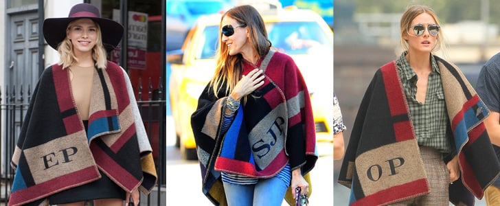 Celebrities Wearing Monogrammed Burberry Poncho