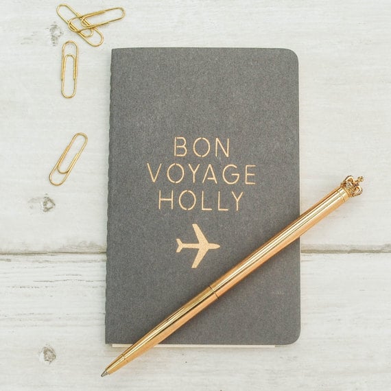 Luxury Personalized Travel Journal
