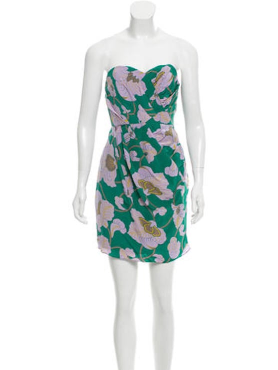 One way you can show off your décolletage is by wearing this Tibi Strapless Mini Dress ($75).