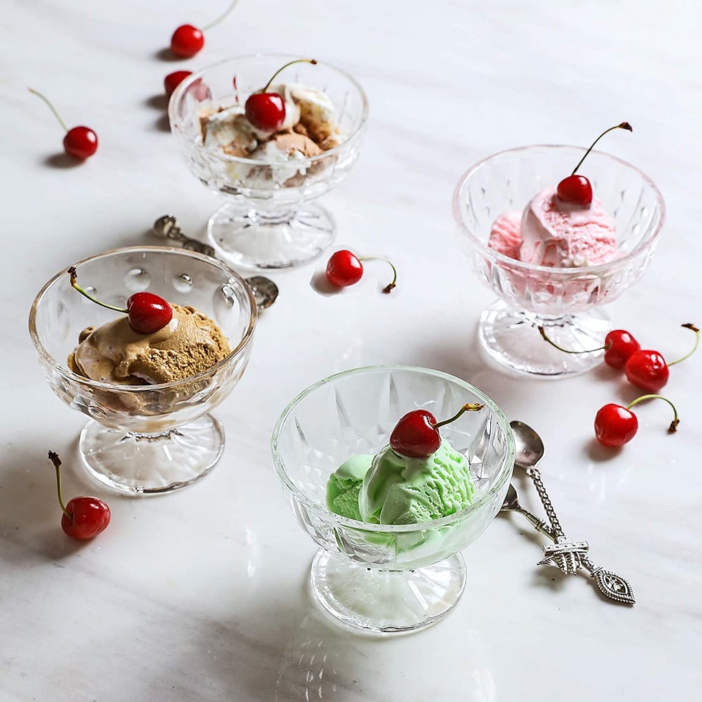 8 Ounce Clear Glass Ice Cream Cups