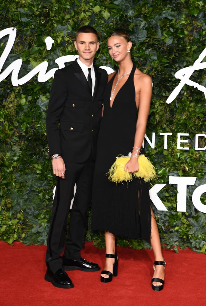 Romeo Beckham and Mia Regan at the 2021 Fashion Awards