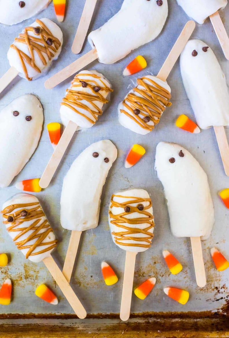 Halloween Banana Popsicles