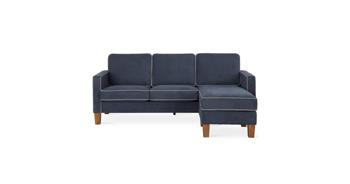 Novogratz Bowen Sectional Sofa With Contrast Welting
