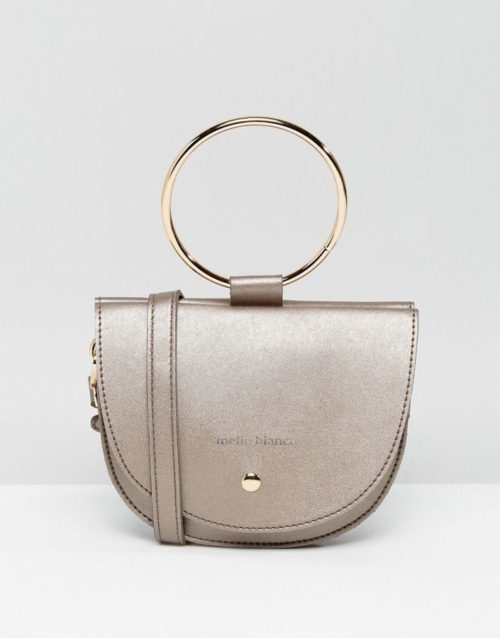 Melie Bianco Vegan Leather Crescent Crossbody Bag