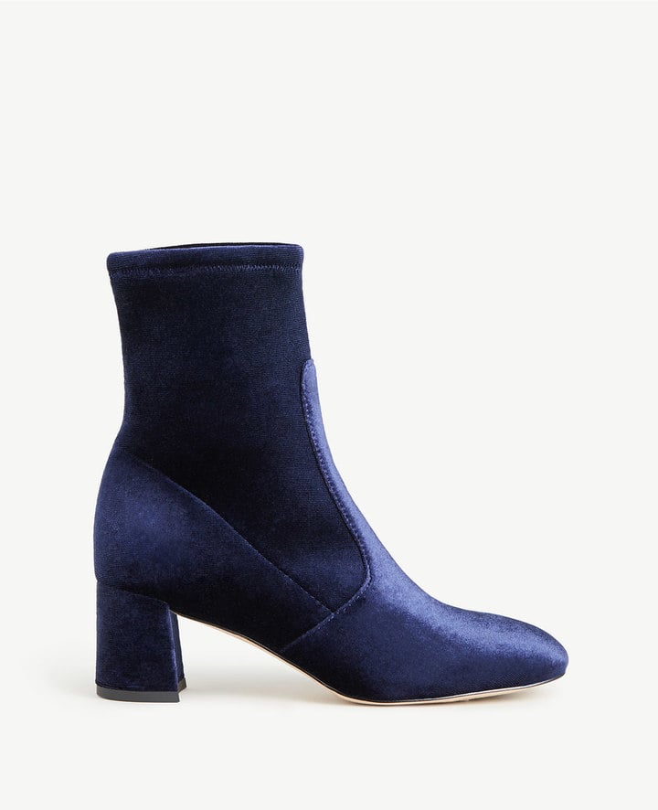 Ann Taylor Larissa Velvet Stretch Booties